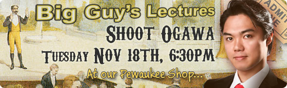 Shoot Ogawa lecture at Big Guy's Magic Shop Shoot Ogawa lecture at Big Guy's Magic Shop